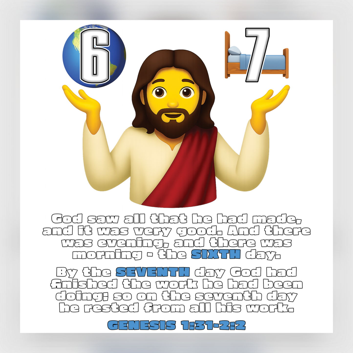 Adult T-shirt - 6 7 God's Creation