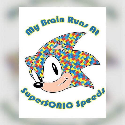 Adult T-shirt - My Brain Runs at Supersonic Speeds